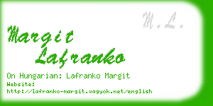 margit lafranko business card